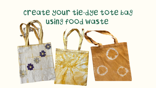 Tutorial: tie-dye tote with food waste